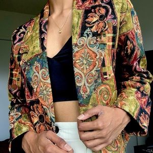 Medium cropped vintage blazer, sourced in Lisbon